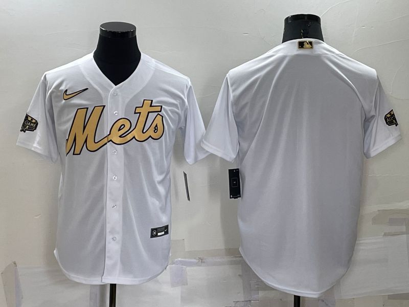 Men New York Mets Blank White 2022 All Star Nike MLB Jersey->new york mets->MLB Jersey